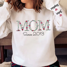 Load image into Gallery viewer, Mom Since - Personalized Embroidered Shirt Sweatshirt