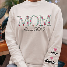 Load image into Gallery viewer, Mom Since - Personalized Embroidered Shirt Sweatshirt